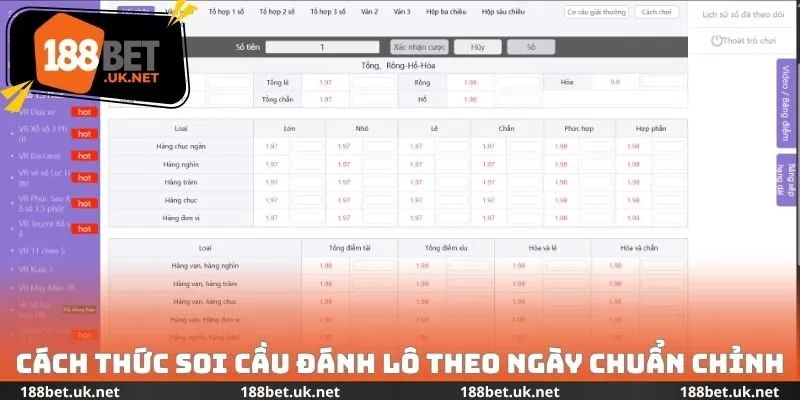 Cách thức soi cầu đánh lô theo ngày chuẩn chỉnh