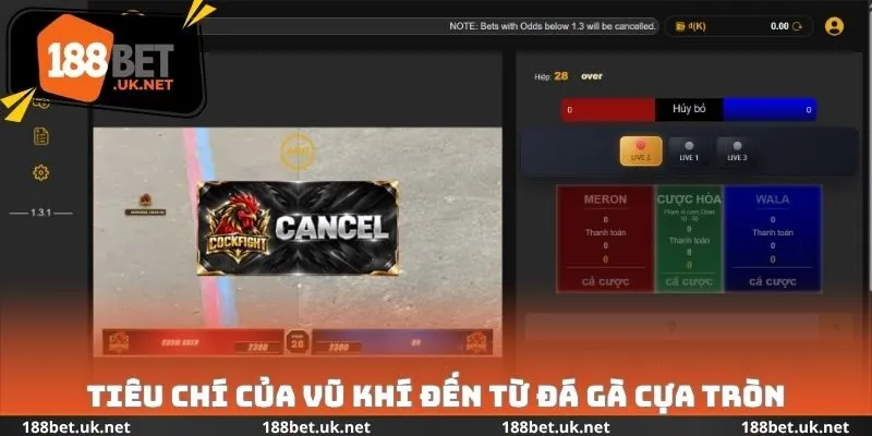 Tiêu chí của vũ khí đến từ đá gà cựa tròn